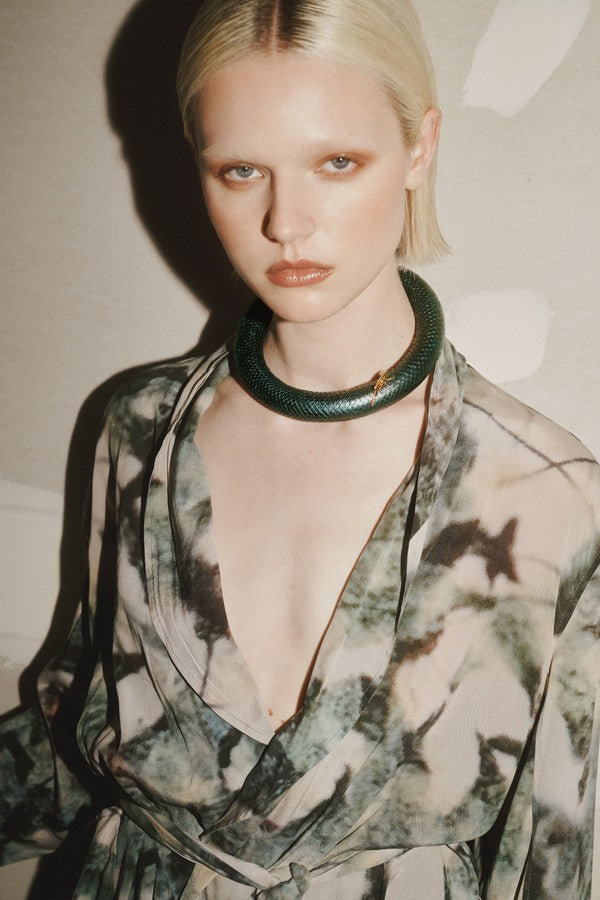 GRETA FLIP GREEN NECKLACE