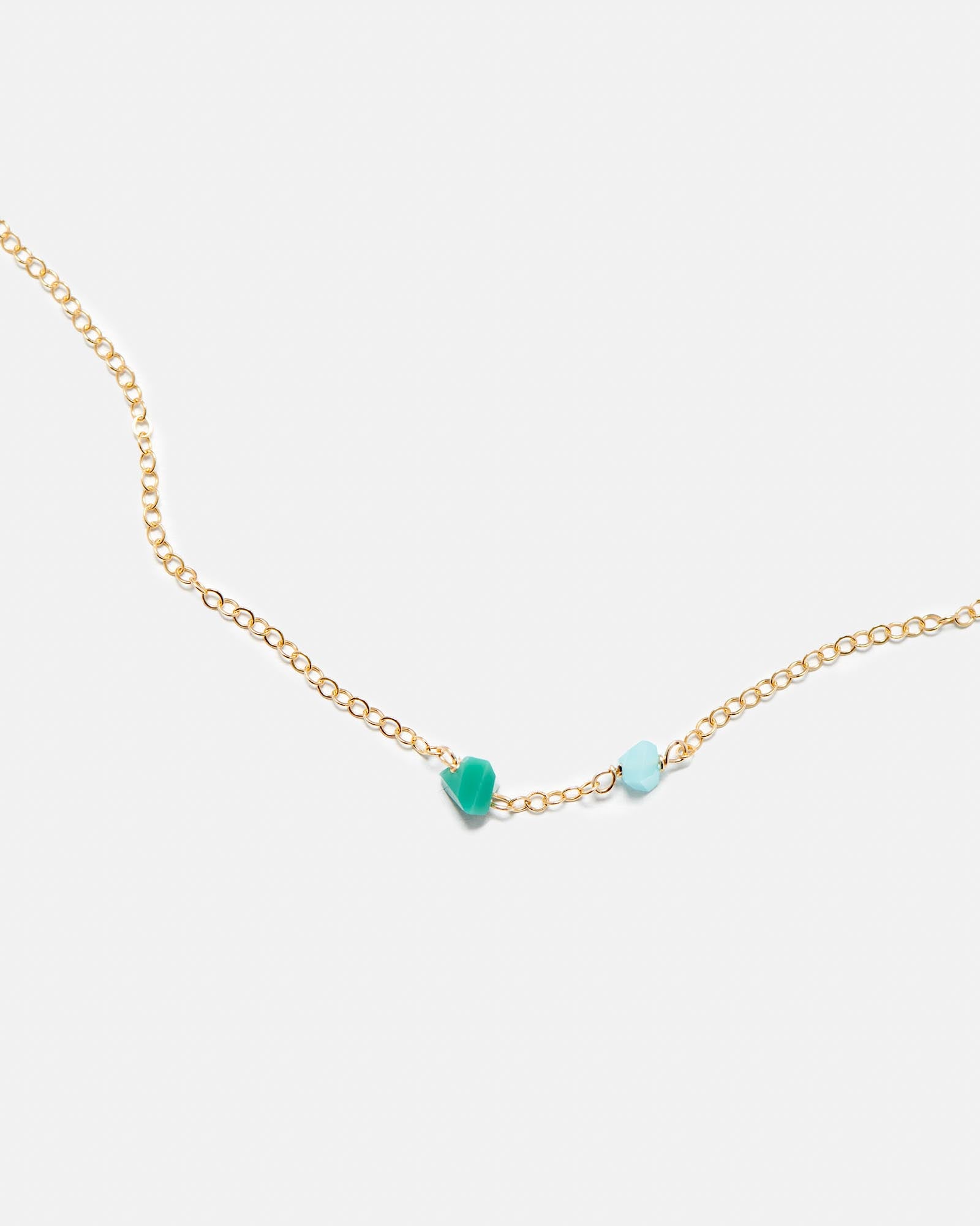 COLLAR VOGUE ROCKS GREEN & BLUE