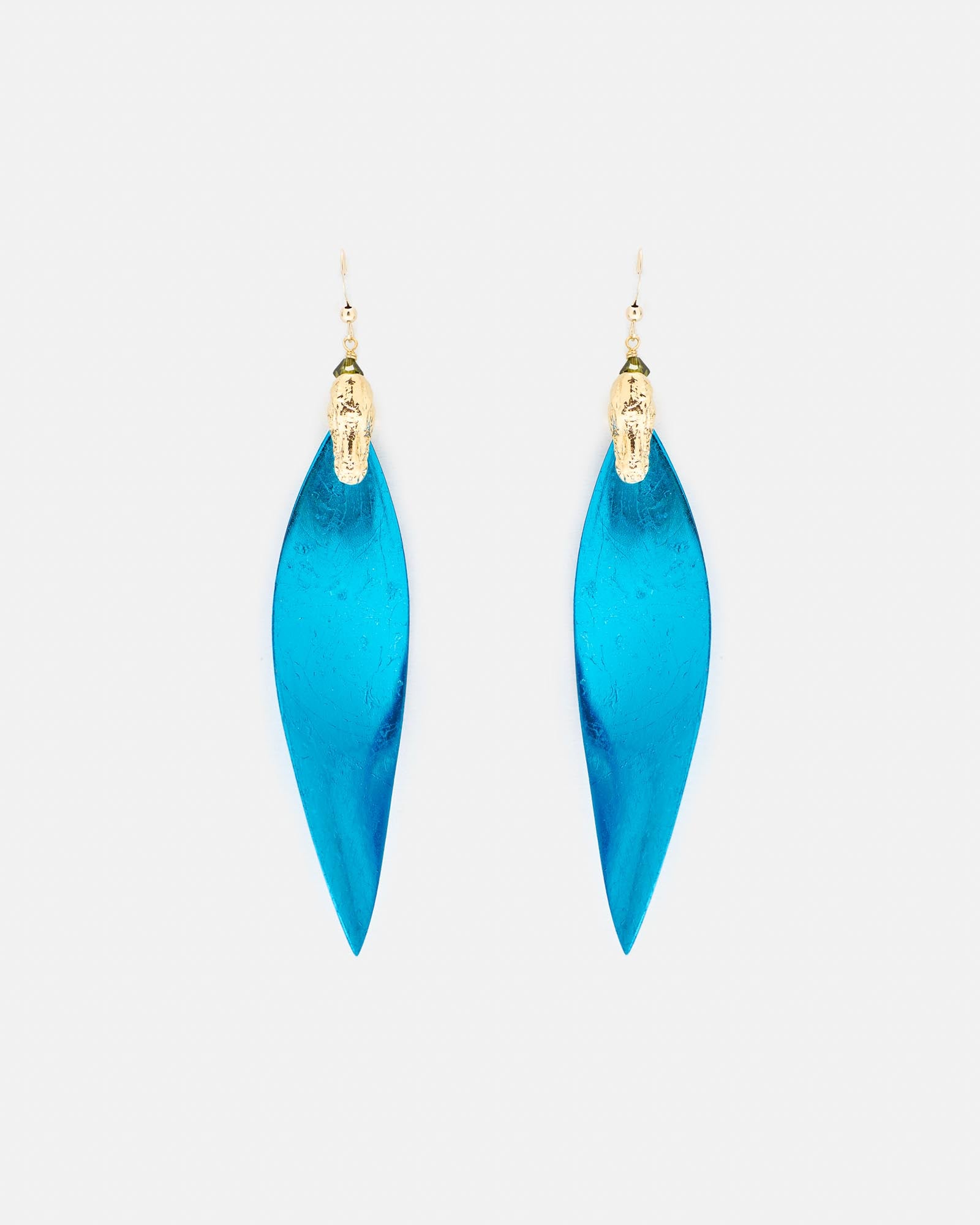 PENDIENTES FLORENCIA XL METALLIC. BLUE