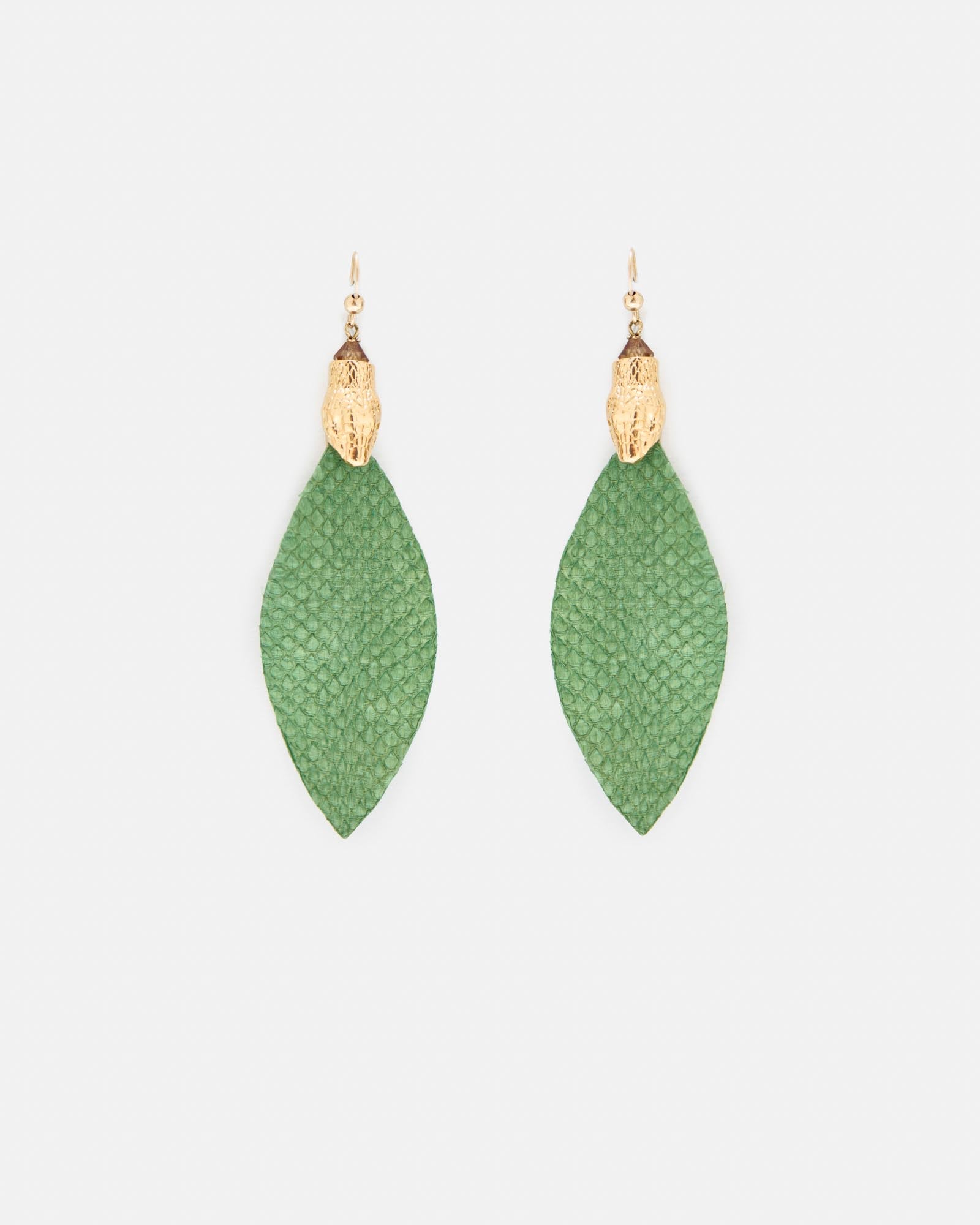 PENDIENTES FLORENCIA SNAKE. GREEN