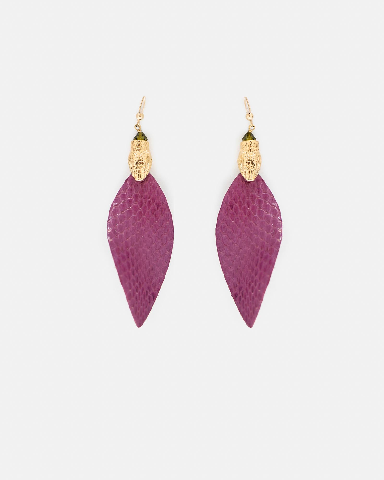 PENDIENTES FLORENCIA SNAKE. BUGANVILLIA