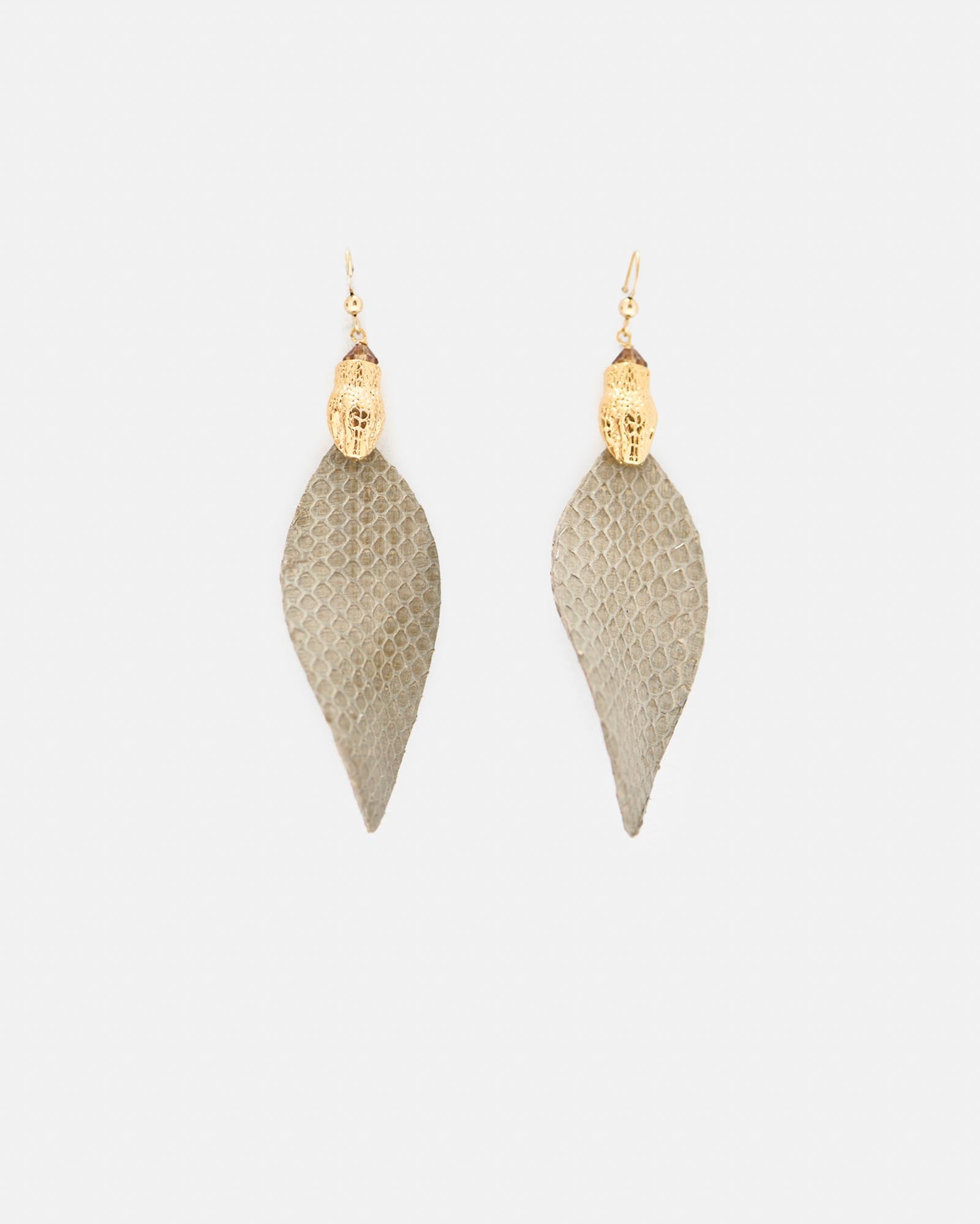 PENDIENTES FLORENCIA SNAKE. GREY