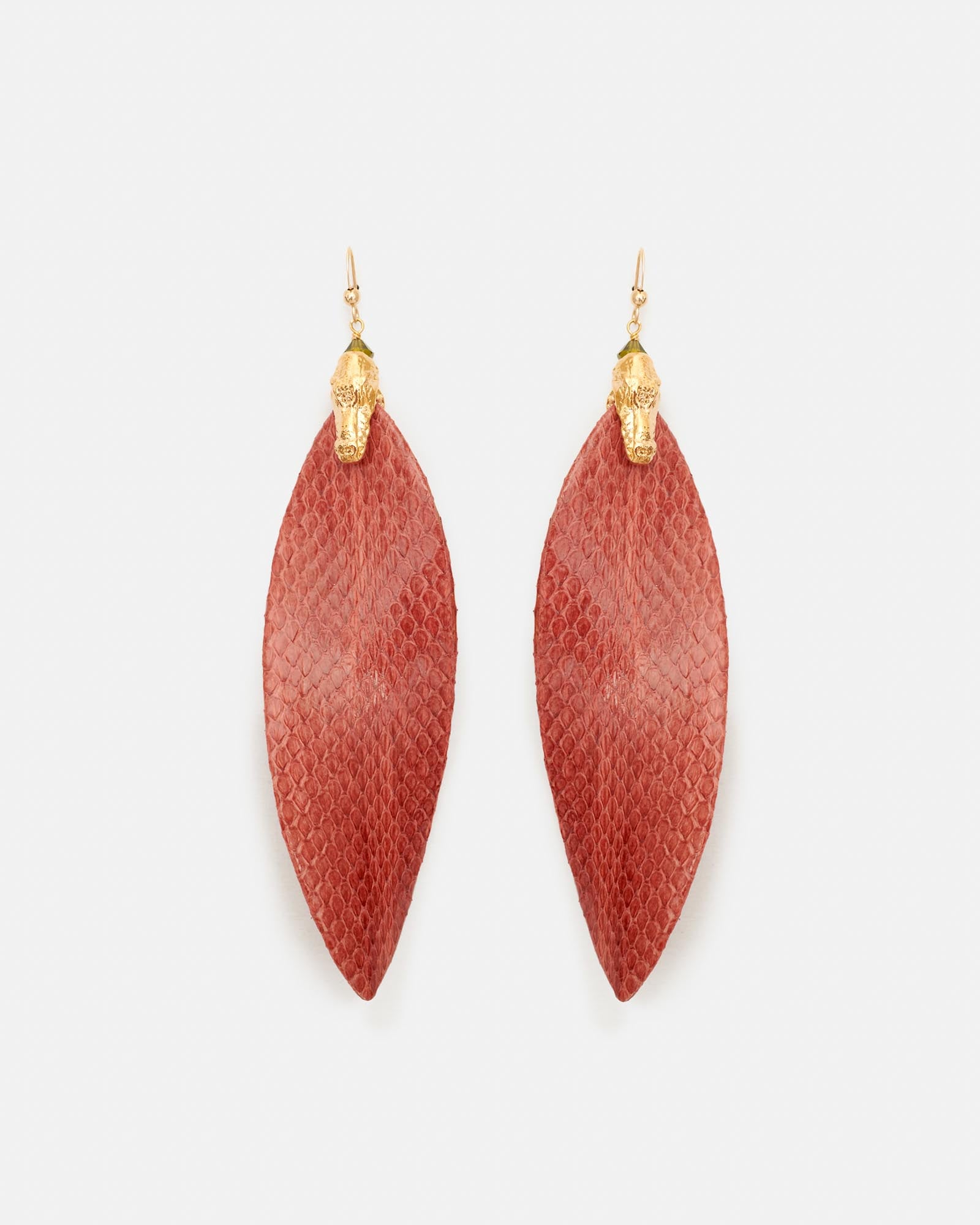 PENDIENTES FLORENCIA XL SNAKE. TEJA