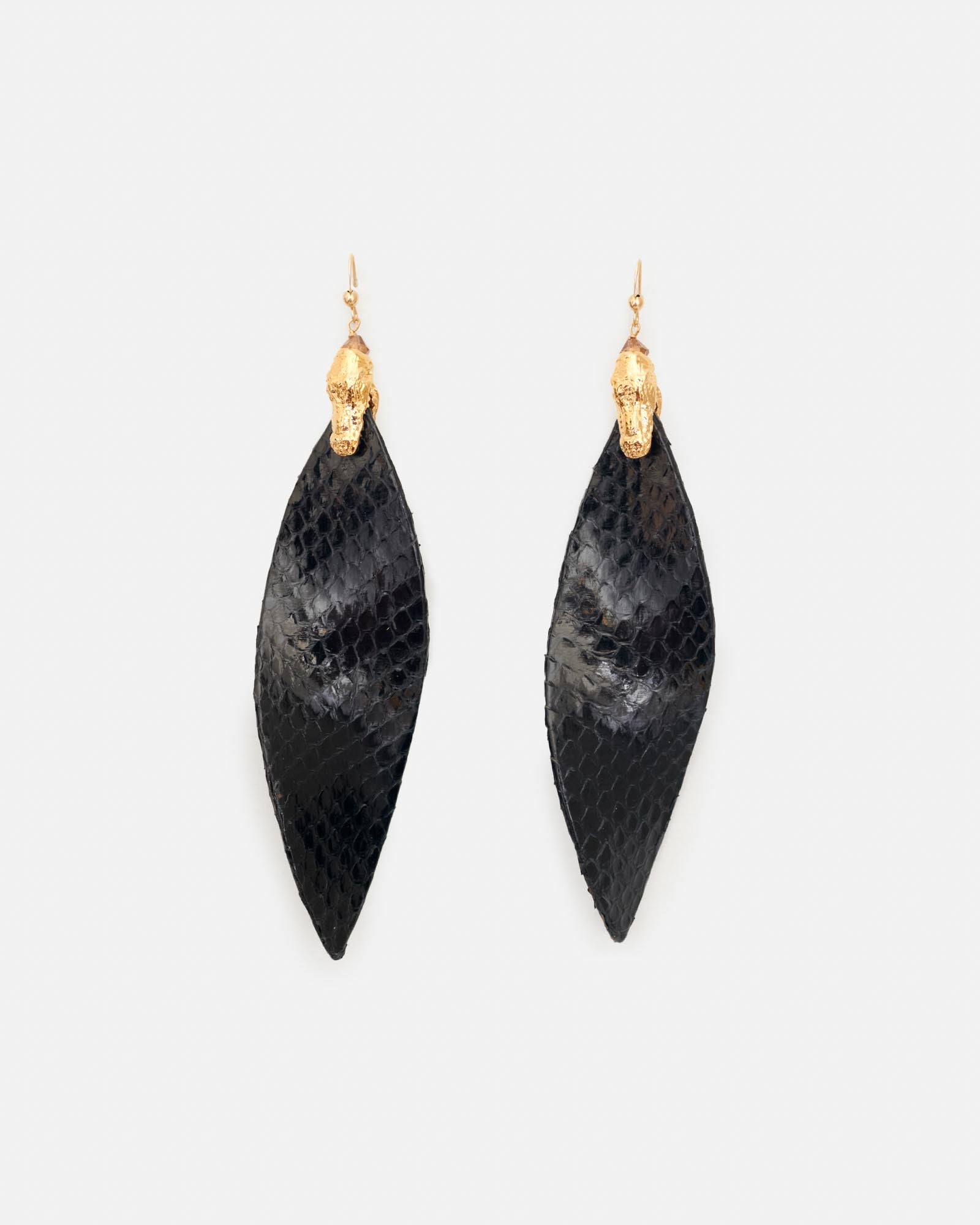 PENDIENTES FLORENCIA XL SNAKE. BLACK