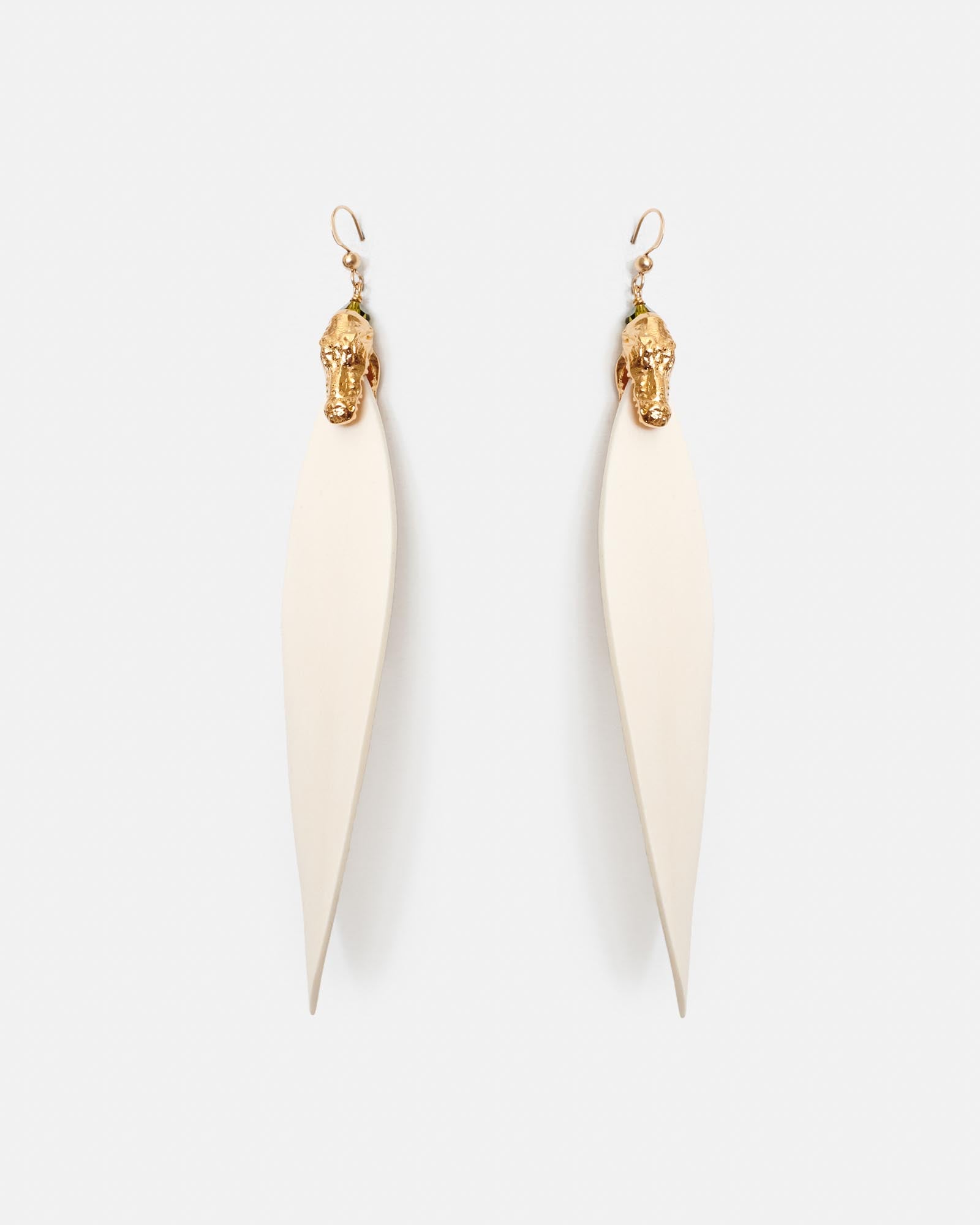PENDIENTES FLORENCIA XL  WOOD. WHITE