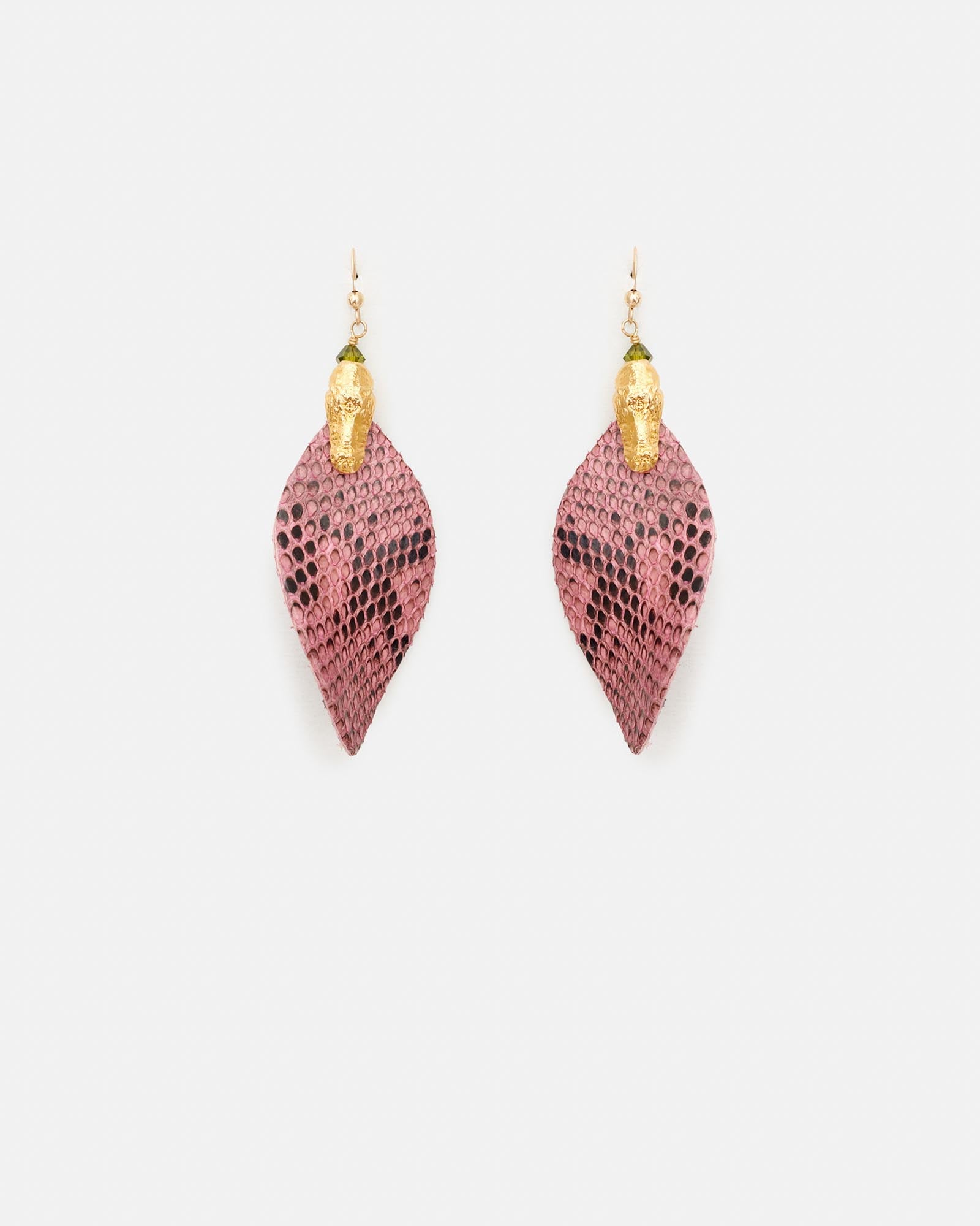 PENDIENTES FLORENCIA PYTHON. PINK